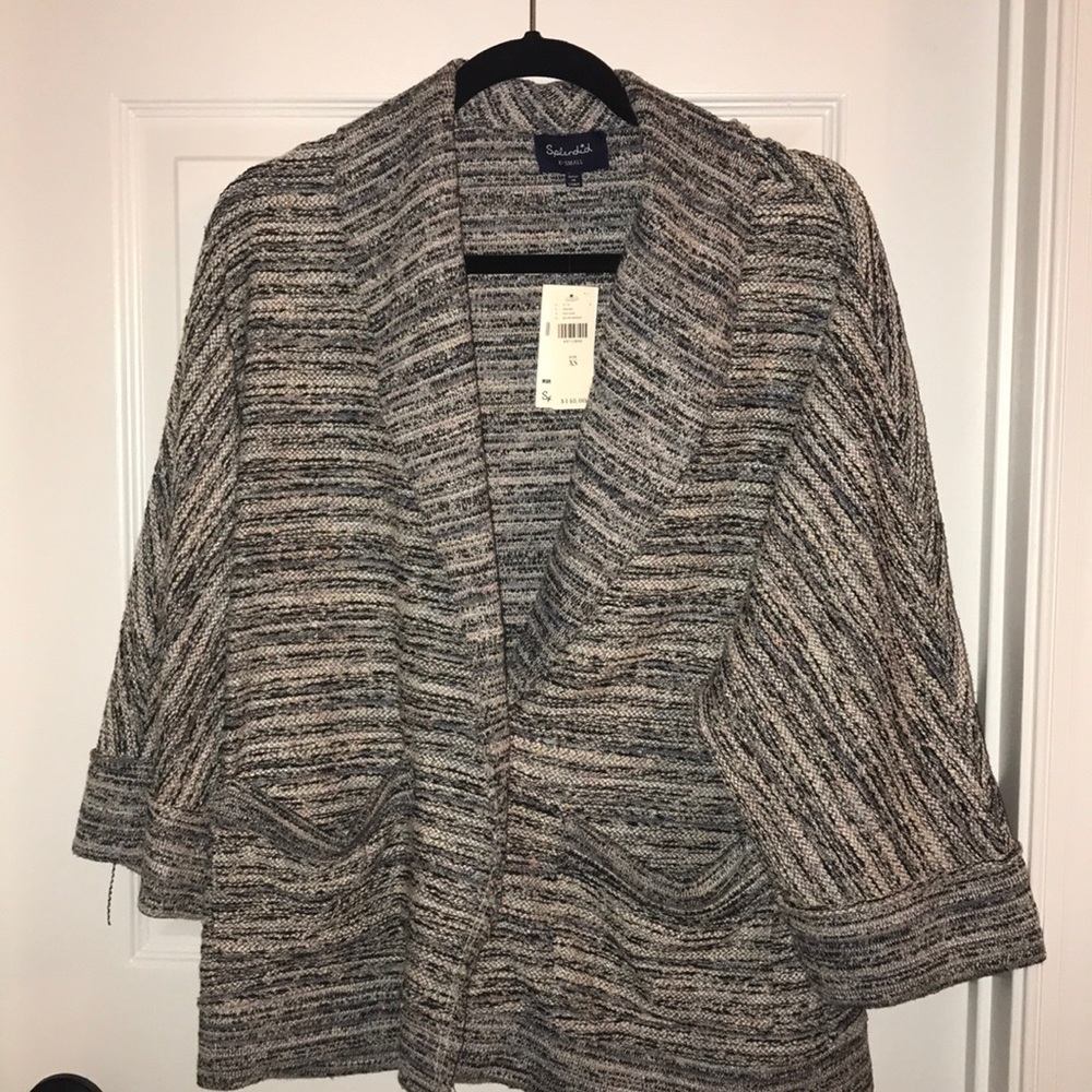 One button Sweater blazer